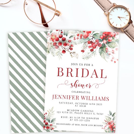 Winterbeere Weihnachtsbrause Einladung