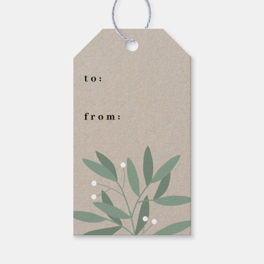 Winterbeeren Geschenkanhänger (Vorderseite)