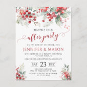 Winterbeeren glücklich immer nach dem Party Postka Postkarte (Vorderseite)