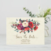 Winterbeeren Hochzeit speichern das Datum Einladun Save The Date (Stehend Vorderseite)