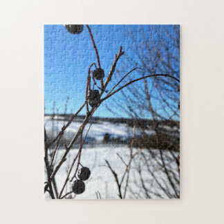 Winterbeeren Landschaft Puzzle