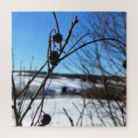 Winterbeeren Landschaft Puzzle (Vertikal)