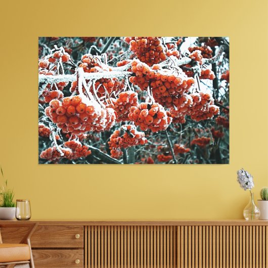 Winterbeeren Leinwanddruck (Insitu (Wohnzimmer))