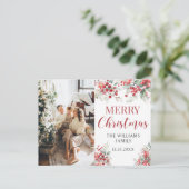 Winterbeeren Weihnachtsfeiertag Foto Postkarte (Stehend Vorderseite)