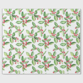 Winterbeermuster Geschenkpapier (Flach)