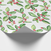Winterbeermuster Geschenkpapier (Ecke)
