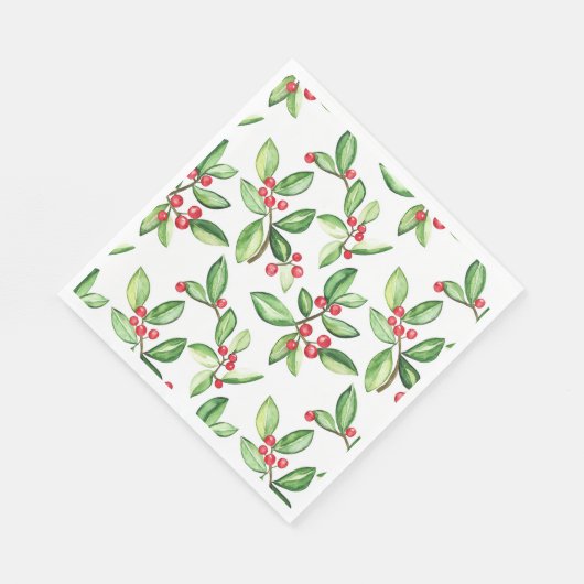 Winterbeermuster Serviette (Ecke)