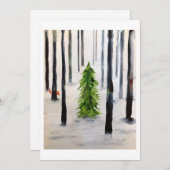 Winterbegegnung Feiertagskarte (Vorne/Hinten)