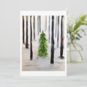 Winterbegegnung Feiertagskarte (Stehend Vorderseite)