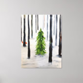 Winterbegegnung Leinwanddruck (Vorderseite)