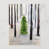 Winterbegegnung Postkarte (Vorderseite)