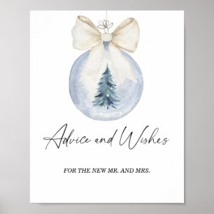 Winterberatung und Wünsche für Newlyweds Poster