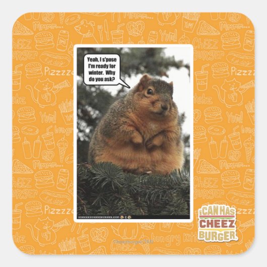 Winterbereit Quadratischer Aufkleber (Vorderseite)