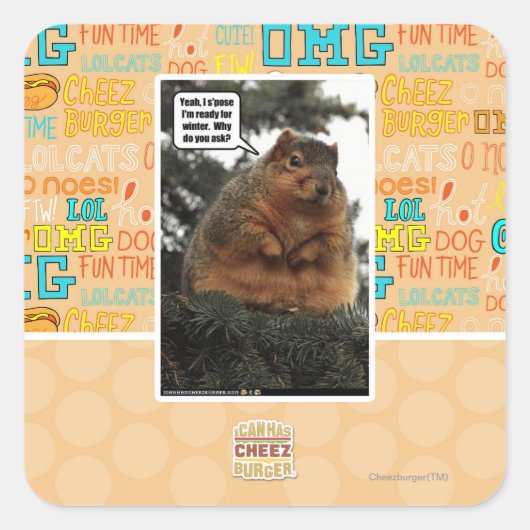 Winterbereit Quadratischer Aufkleber (Vorderseite)