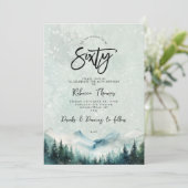 Winterberg 60. Geburtstagseinladung Einladung (Stehend Vorderseite)