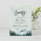 Winterberg 70. Geburtstag Einladung (Stehend Vorderseite)