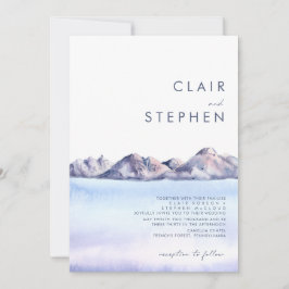 Winterberg in einem Hochzeitspaziergang Einladung