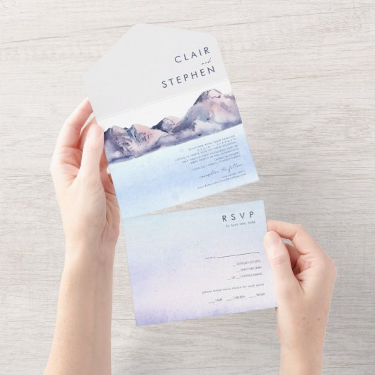 Winterberg in einer Einladung (Abreißen)