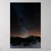 Winterberg Snežnik unter dem Sternenhimmel Poster (Vorne)