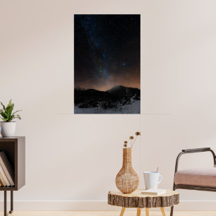 Winterberg Snežnik unter dem Sternenhimmel Poster
