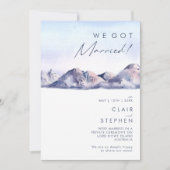 Winterberg Sonnenuntergang Hochzeitsankündigung Einladung (Vorderseite)