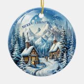 Winterbergbau Pinetrees Keramik Ornament (Vorne)