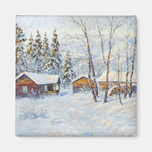 Winterbergbauernhof Weihnachten Kunst Magnet