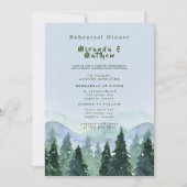 Winterbergbaum Landschaft Probe Abendessen Einladung (Vorderseite)