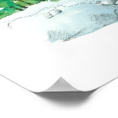 Winterberglandschaft Felsen Evergreen Trees Poster (Ecke)