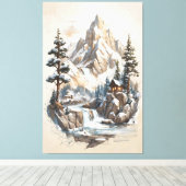 Winterbergrückzug Leinwanddruck (Insitu (Holzboden))