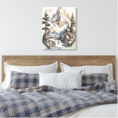 Winterbergrückzug Leinwanddruck (Insitu (Schlafzimmer))
