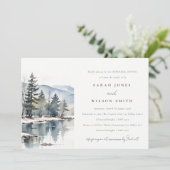 Winterbergsee Landschaft Probe Abendessen Einladung (Stehend Vorderseite)