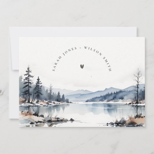 Winterbergsee Landschaft Probe Abendessen Einladung (Rückseite)