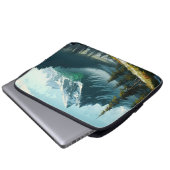 Winterbergszene - Laptop-Sieb Laptopschutzhülle (Vorne Knopf)