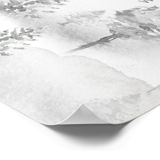 Winterbergwald Hochzeit ohne Stecker Poster (Ecke)