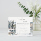 Winterbergwelt Hochzeitsszene Begleitkarte (Stehend Vorderseite)