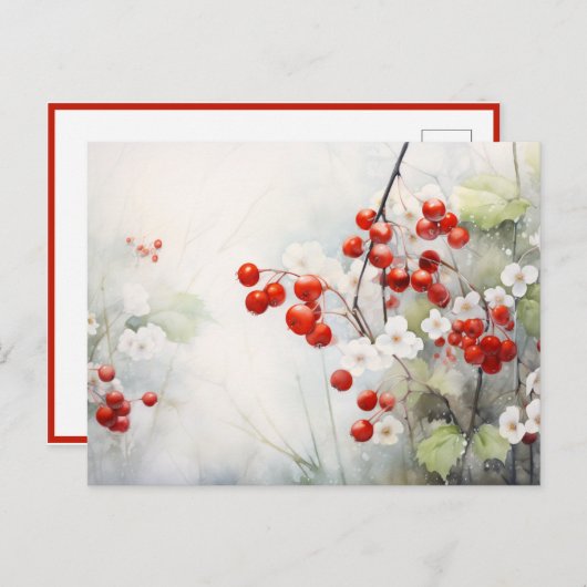 Winterberries Postkarte (Vorne/Hinten)