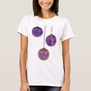 Winterberry-Amethyst lila Lavendel-Weihnachten T-Shirt