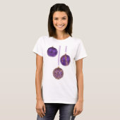 Winterberry-Amethyst lila Lavendel-Weihnachten T-Shirt (Vorne ganz)