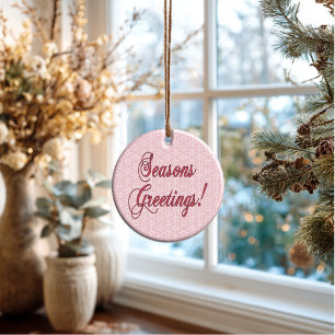 Winterberry Asanoha Froher Festtage Keramik Ornament