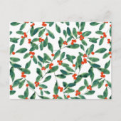 Winterberry (Classic) Feiertagspostkarte (Vorderseite)