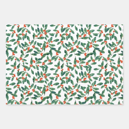 Winterberry (Classic) Geschenkpapier Set (Vorderseite 3)