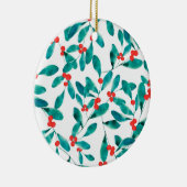 Winterberry (Festiv) Keramik Ornament (Rechts)