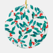 Winterberry (Festiv) Keramik Ornament (Hinten)
