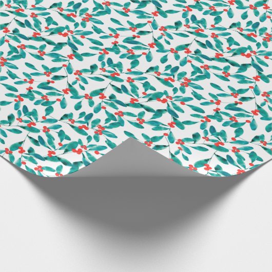 Winterberry (Festive) Geschenkpapier (Ecke)