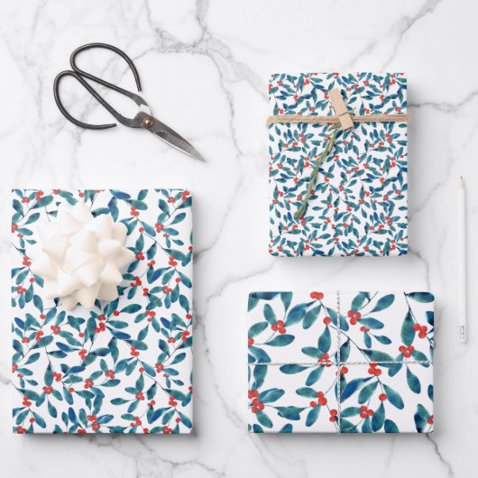 Winterberry (Frost) Geschenkpapier Set (Vorderseite)