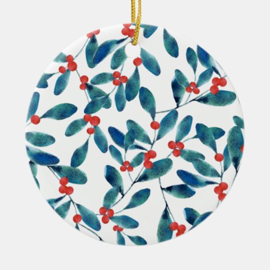 Winterberry (Frost) Keramik Ornament (Vorne)