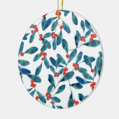 Winterberry (Frost) Keramik Ornament (Links)