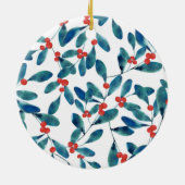 Winterberry (Frost) Keramik Ornament (Hinten)