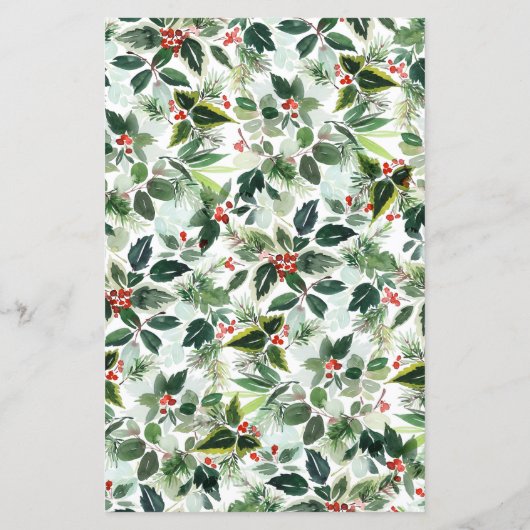 Winterberry Holly Greenery Brautparty laden (Rückseite)